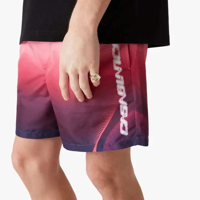 Zwemshort met auberginekleurig kleurverloop