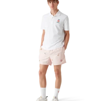 Zwemshort met geborduurd motief